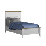 Кровать Квадро-С 90 Белый лак + антик №24 картинка 1